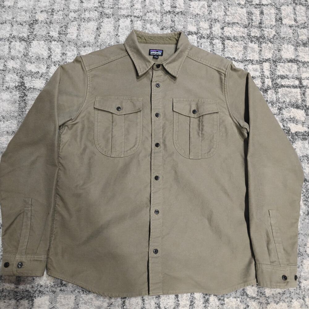 Patagonia Heavyweight Moleskin Shirt Jacket Mens Medium Olive Khaki 53725 FA19